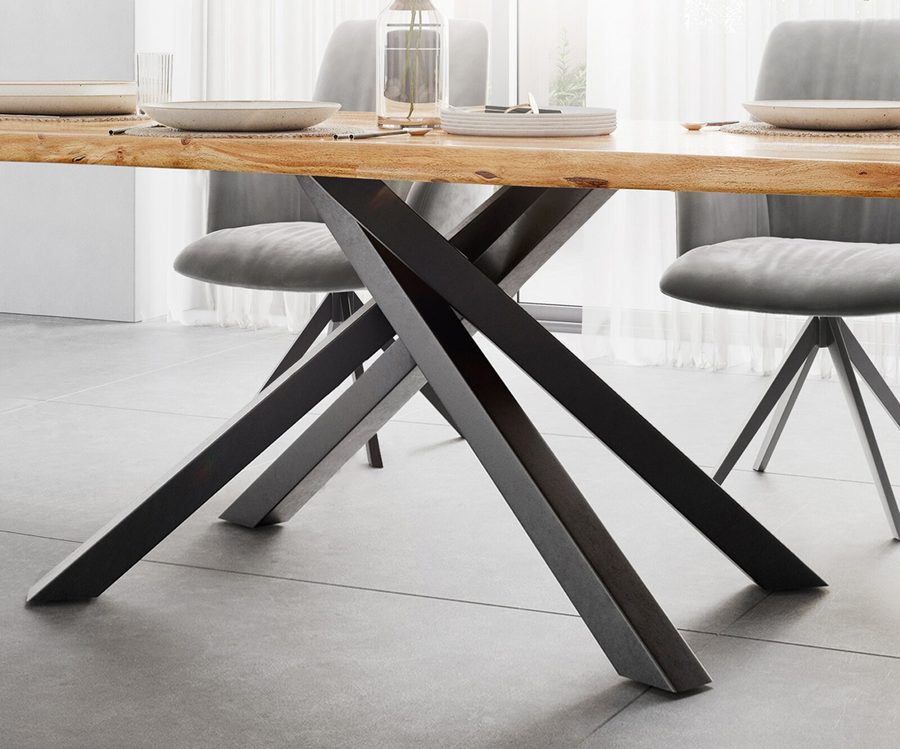 Table à manger rectangulaire en acacia 200×100 cm