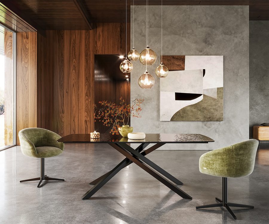 Table à manger ovale en verre 200×100 cm – noir