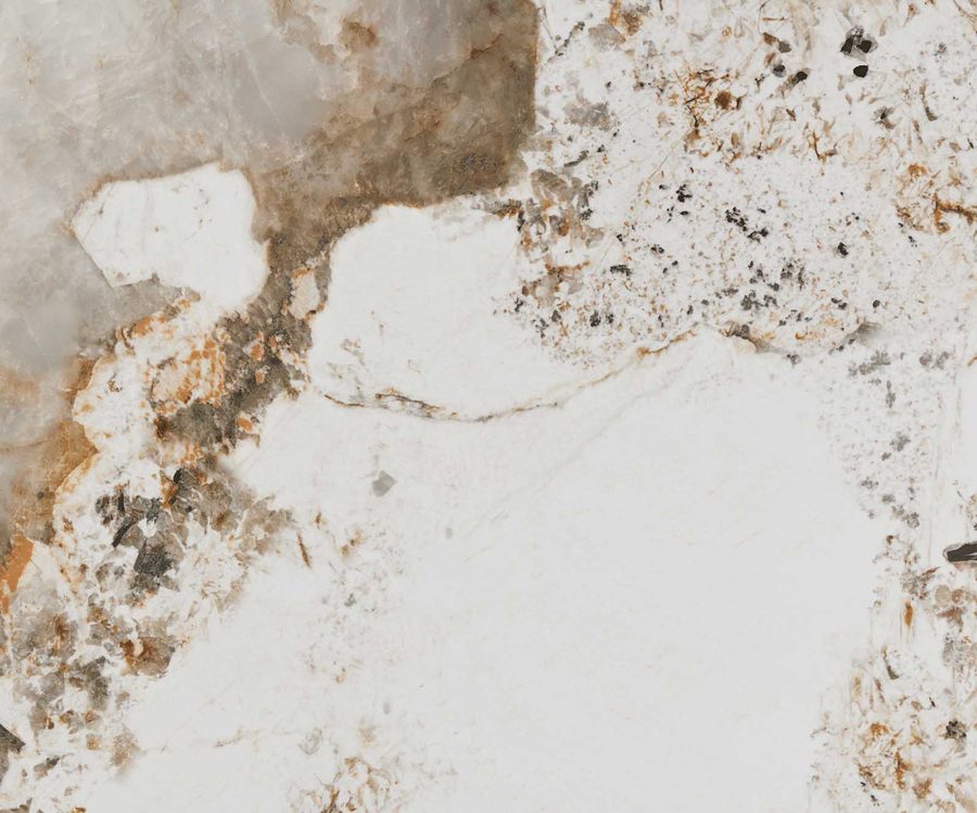 Table à manger ovale en céramique 220×120 cm – blanc/beige