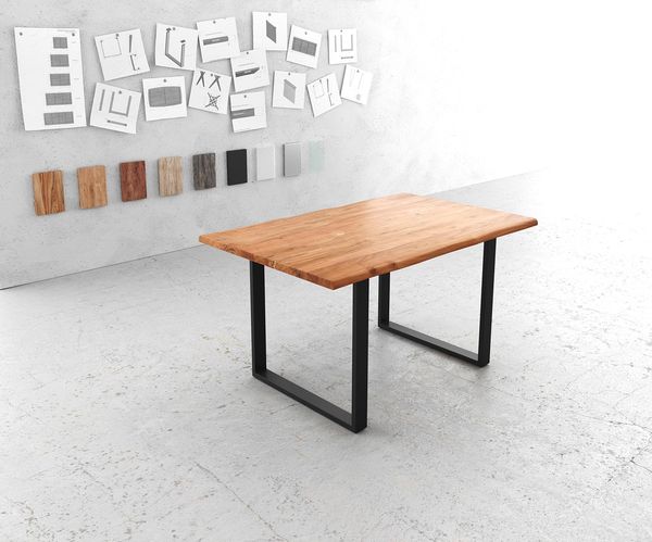Table à manger rectangulaire en acacia 140×90 cm