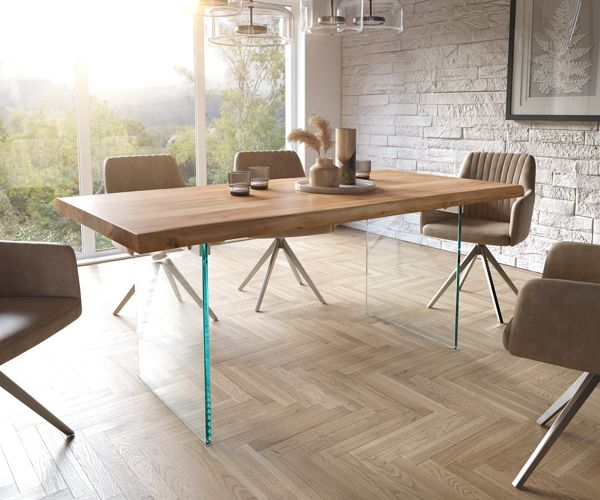 Table à manger rectangulaire en acacia 180×90 cm