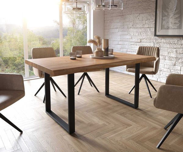 Table à manger rectangulaire en acacia 160×90 cm