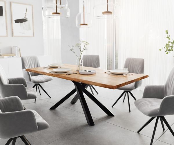 Table à manger rectangulaire en acacia 200×100 cm
