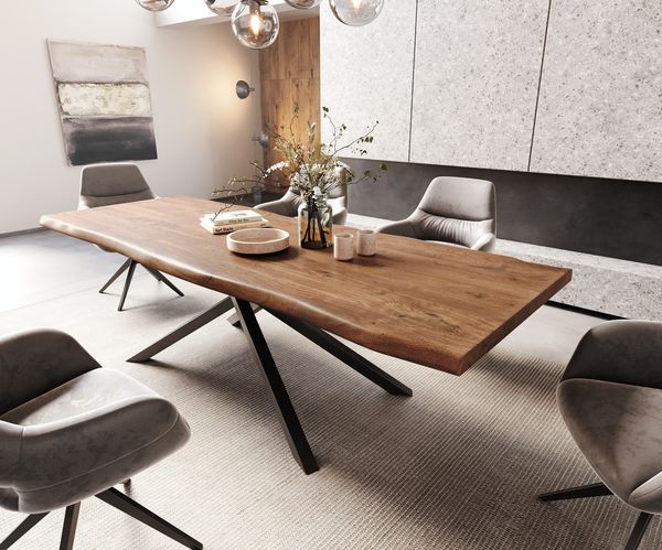 Table à manger rectangulaire en acacia 260×100 cm – marron