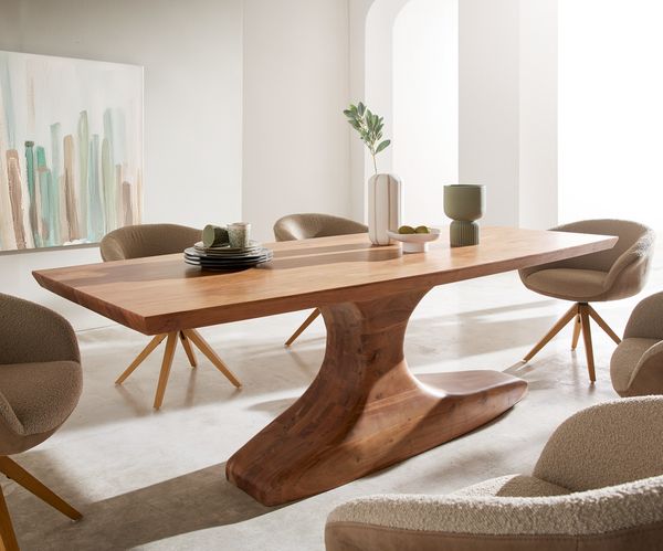 Table à manger rectangulaire en acacia 220×95 cm