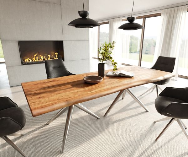 Table à manger rectangulaire en acacia 240×100 cm